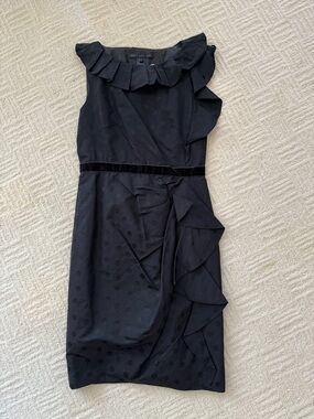 Marc By Marc Jacobs Black Ruffle Detail Dress